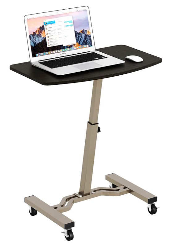Zytty Portable Standing Desk, Small Standing Desk with Wheels Standing Laptop Desk Mobile Standing Desk for Home Office Adjustable Standin＿並行輸入品